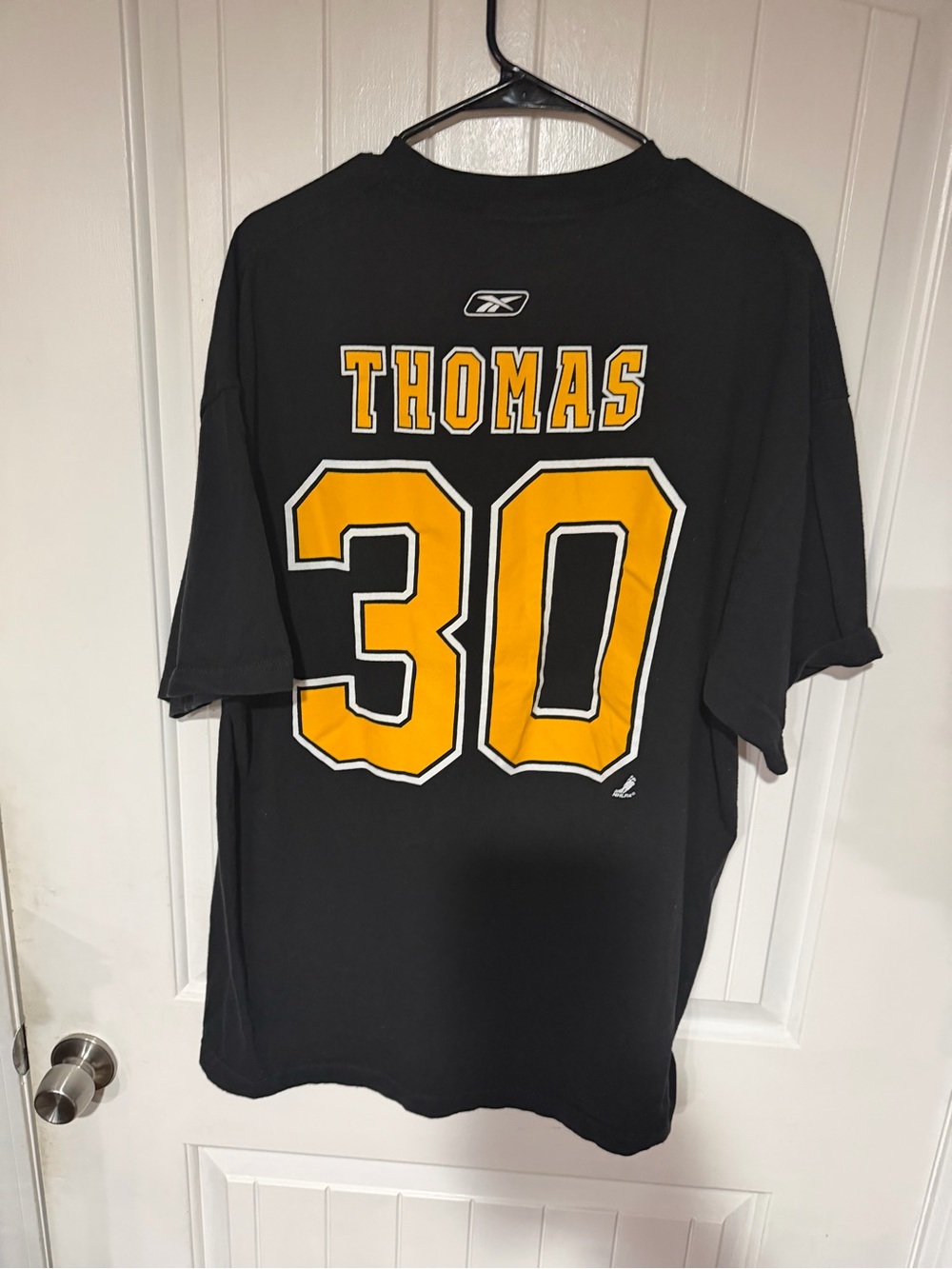 Reebok Black Tim Thomas #30 Boston Bruins Graphic Ter